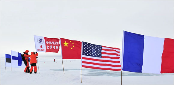 China raises flag in the Arctic