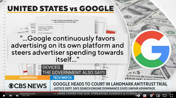 Google Illegal Monopoly - US Trial