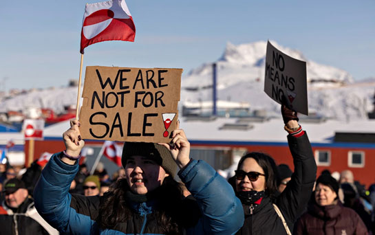 Greenland no for sale - protestors