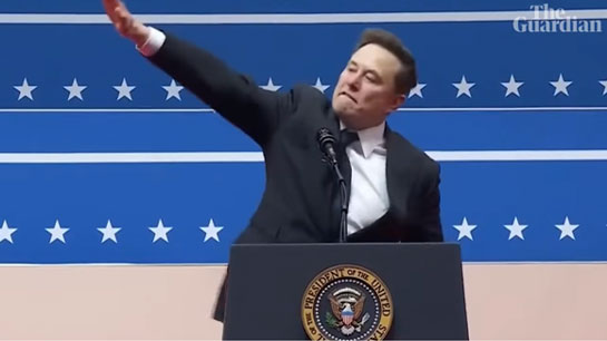 Musk gives Nazi salute