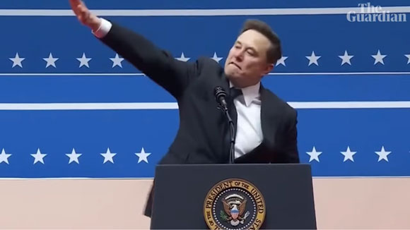 Elon Musk gives Nazi salute