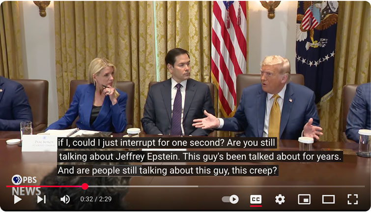 Trump - Epstein client list