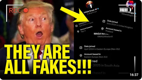 Meidas Touch YouTube video - MAGA accounts are fake