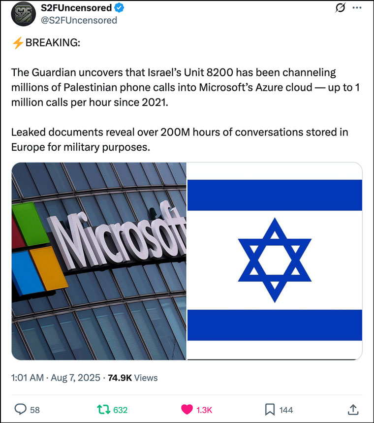 cellebrite has strong linkd to Israel's infamous Unit 8200